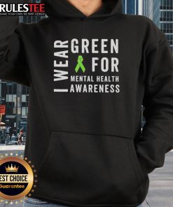 Alt Text: Funny May hoodie with green messy bun design promoting mental health awareness and stylish comfort.