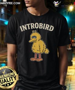 Funny Introbird T-Shirt featuring a quirky bird design, perfect for bird lovers and casual wear enthusiasts.