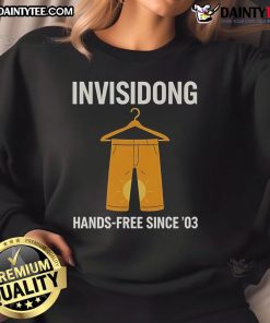 Funny Invisidong Hand Free Since 03 Sweatshirt featuring a humorous design perfect for casual wear and comedy lovers.