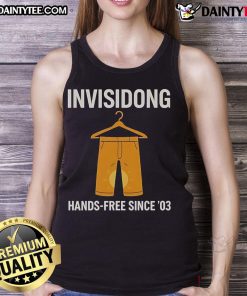 Funny Invisidong Hand Free Since 03 Tank Top featuring a humorous design for casual wear and laughter.