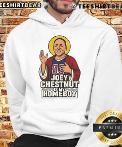Funny Joey Chestnut Is My Homeboy hot dog hoodie featuring a playful design for food lovers and competitive eating fans.