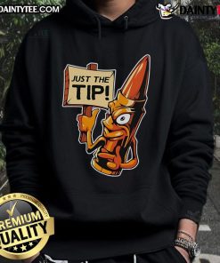 Funny Just The Tip Ammo Round Hoodie featuring a humorous graphic design perfect for gun enthusiasts and casual wear.