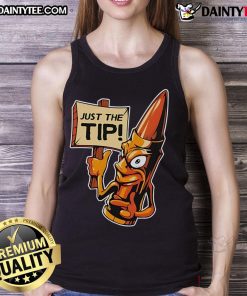 Funny Just The Tip Ammo Round Tank Top featuring a humorous graphic design for gun enthusiasts and casual wear.