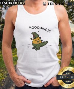 Funny Kooong Dinosaur Tank Top featuring a playful dino design, perfect for casual summer outings and dinosaur enthusiasts.