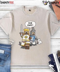 Funny Lego-The Cowardly King Killer Rabbit washed t-shirt featuring a colorful graphic of the iconic rabbit character.