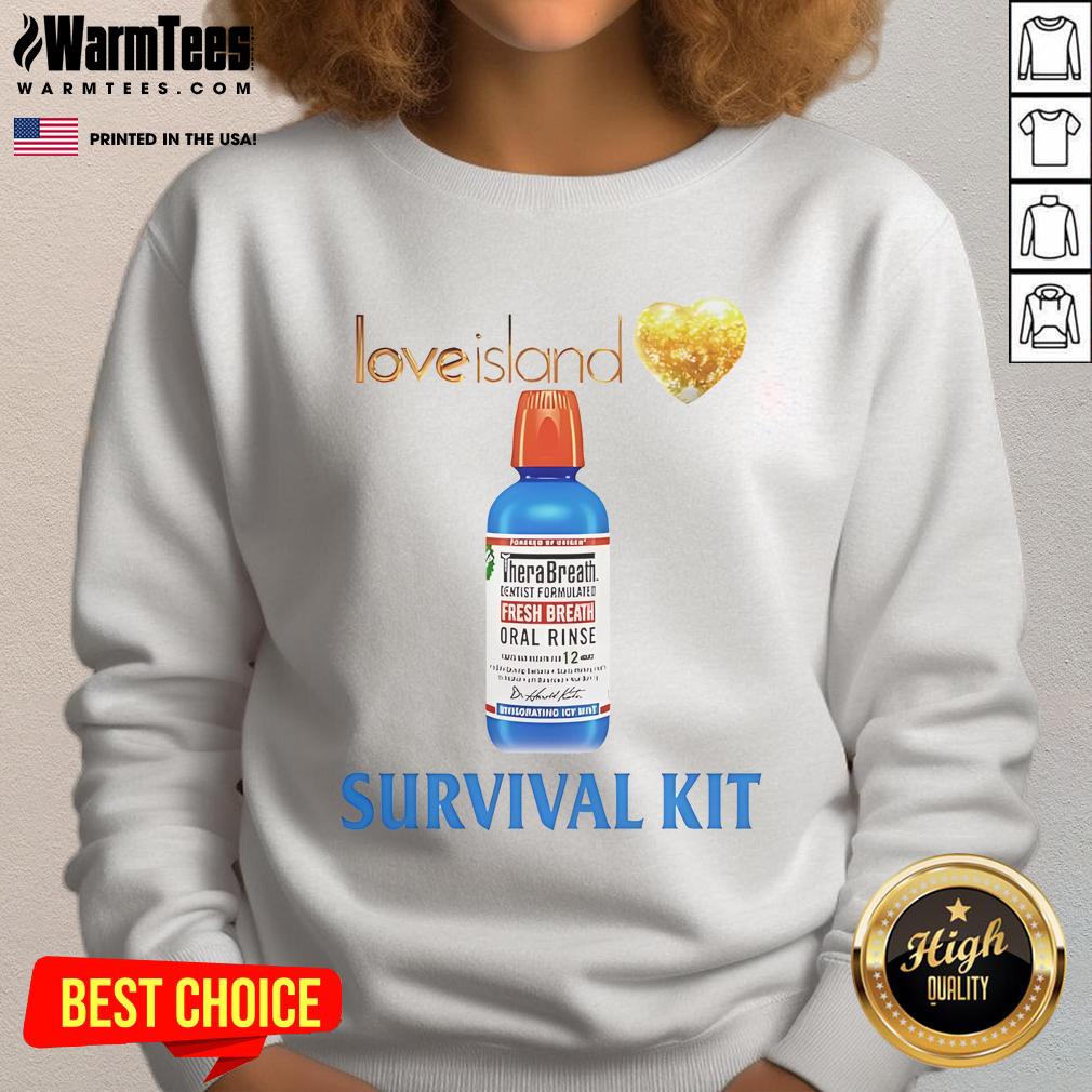 Funny Love Island Survival Kit Sweatshirt Funny Love Island Survival Kit Sweatshirt featuring playful graphics for fans of the popular reality show.