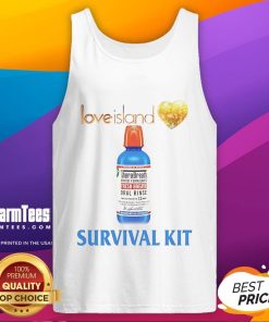 Alt Text: Funny Love Island Survival Kit tank top featuring humorous graphics and vibrant colors, perfect for fans of the show.