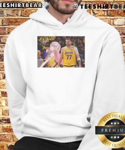 Funny Luka x LukaShow Anime Hoodie featuring Los Angeles Lakers design, perfect for fans and stylish anime lovers.