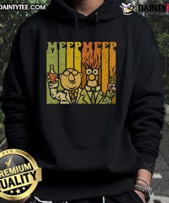 Funny Meep Meep vintage scientists hoodie featuring quirky designs and vibrant colors, perfect for science enthusiasts.