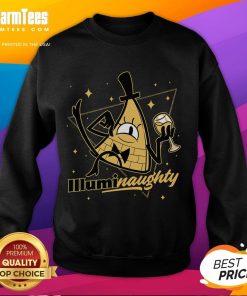 Funny Naughty Illuminati Triangle Gravity Falls Bill Cipher Sweatshirt featuring Bill Cipher in a playful design.