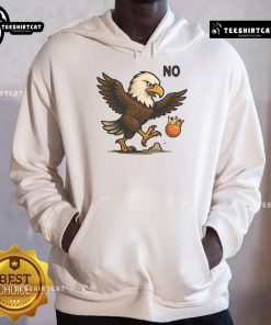 Funny No Kings in America Eagle Hoodie featuring a bold eagle design and humorous text for patriotic fashion lovers.