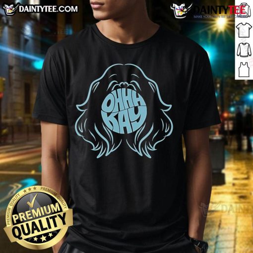 Funny Ohhhkay Wig T-Shirt featuring a humorous graphic design, perfect for casual wear and wig enthusiasts.