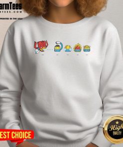 Funny Pac-Tastic Four sweatshirt featuring Pac-Man characters in a Fantastic Four design, perfect for gaming fans.