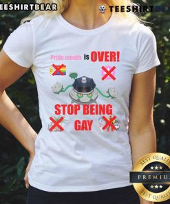 Funny Pokemon Pride Month Tee: 'Stop Being Gay Ladies' with vibrant graphics, perfect for LGBTQ+ humor lovers.