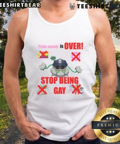 Funny Pokemon Pride Month is Over Stop Being Gay Tank Top featuring vibrant graphics and playful text for LGBTQ+ fans.