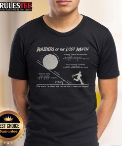 Funny Raiders Of The Lost Math T-Shirt featuring a humorous design blending math themes with adventure style.