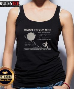Funny Raiders of the Lost Math tank top featuring a humorous design perfect for math enthusiasts and fans of adventure.