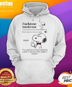 Funny Snoopy hoodie featuring a humorous design about being lactose intolerant, perfect for casual wear.