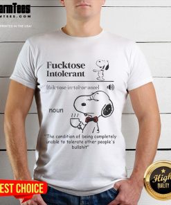 Funny Snoopy lactose intolerant t-shirt featuring Snoopy with a humorous expression, perfect for dog lovers and foodies.