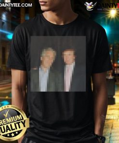 Funny Trump Epstein blurred tee t-shirt featuring a humorous design, perfect for satire and political commentary fans.