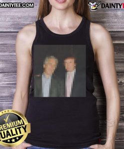 Funny Trump Epstein blurred tee tank top featuring a humorous graphic design for political satire fans.