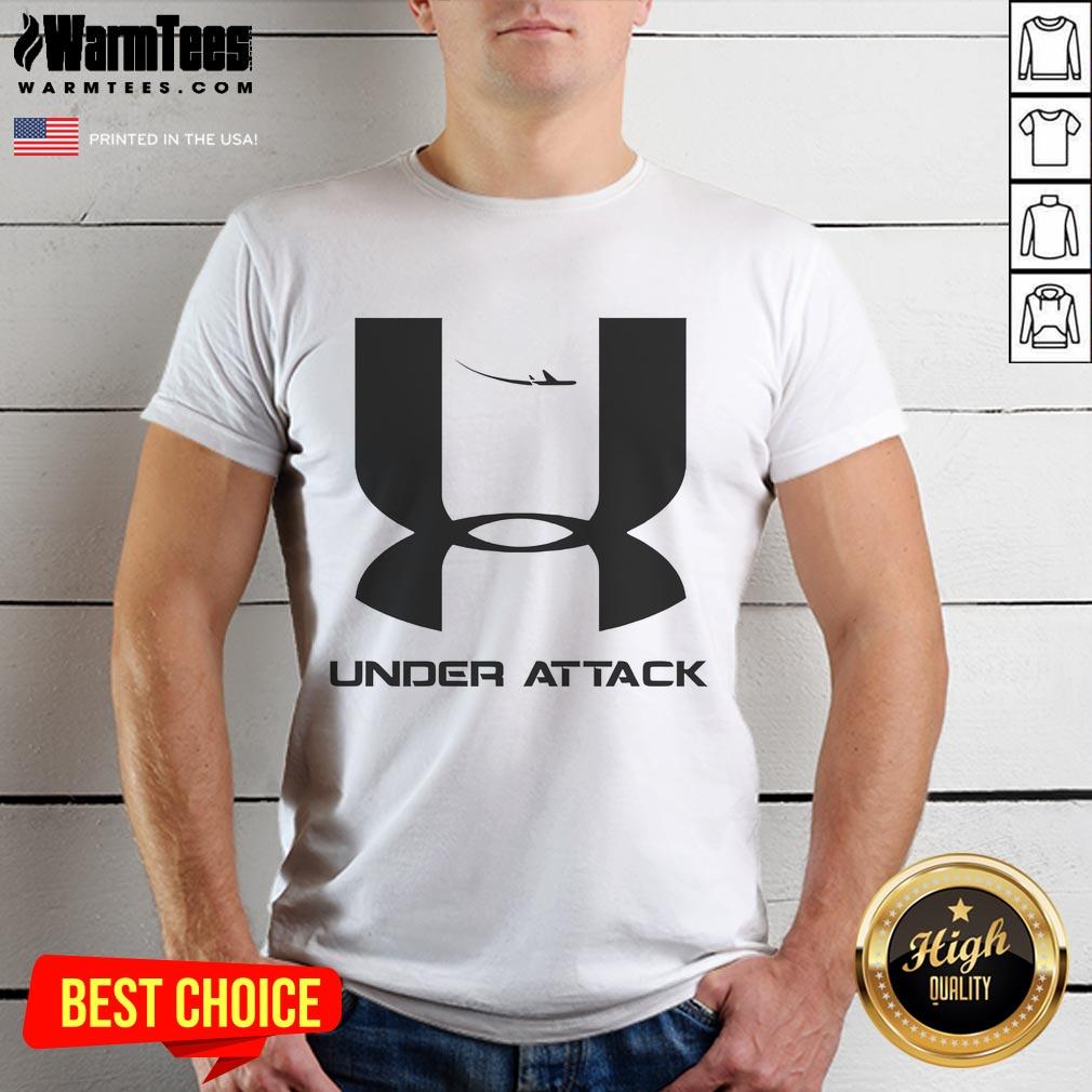 Funny Under Attack 911 Logo Parody T Shirt Funny Under Attack 911 logo parody t-shirt featuring a humorous design with bold graphics and vibrant colors.