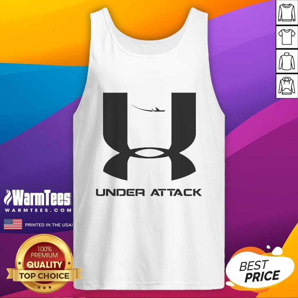 Funny Under Attack 911 Logo Parody Tank Top Funny Under Attack 911 logo parody tank top featuring a humorous design for casual wear and comedy lovers.