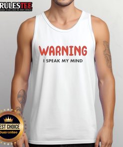 Alt Text: Funny Vegas Matt tank top featuring 'I Speak My Mind' design, perfect for casual wear and expressing personality.