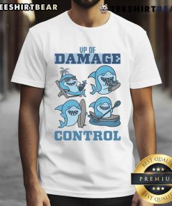 Funny VP of Damage Control Shark T-Shirt featuring a humorous shark design, perfect for casual wear and making a statement.