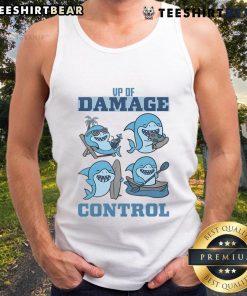 Funny VP of Damage Control Shark Tank Top featuring a humorous design perfect for casual wear and fan events.