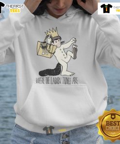 Funny 'Where The Wild Dolls Are' hoodie featuring whimsical Labubu designs, perfect for cozy, playful fashion.