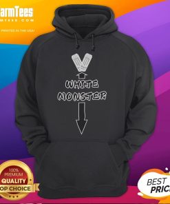 Funny white monster meme hoodie featuring a playful design, perfect for casual wear and meme enthusiasts.