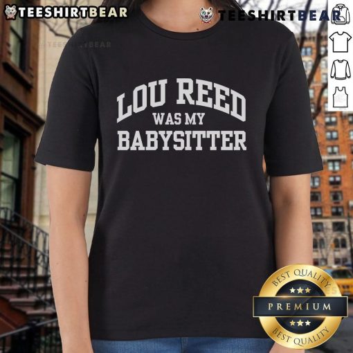 Funny Wilco Ladies Tee featuring 'Jeff Lou Reed Was My Babysitter' design, perfect for music lovers and casual wear.