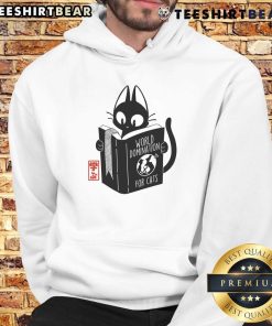 Cute hoodie featuring the 'Funny World Domination for Cats' book cover, perfect for cat lovers and humor enthusiasts.