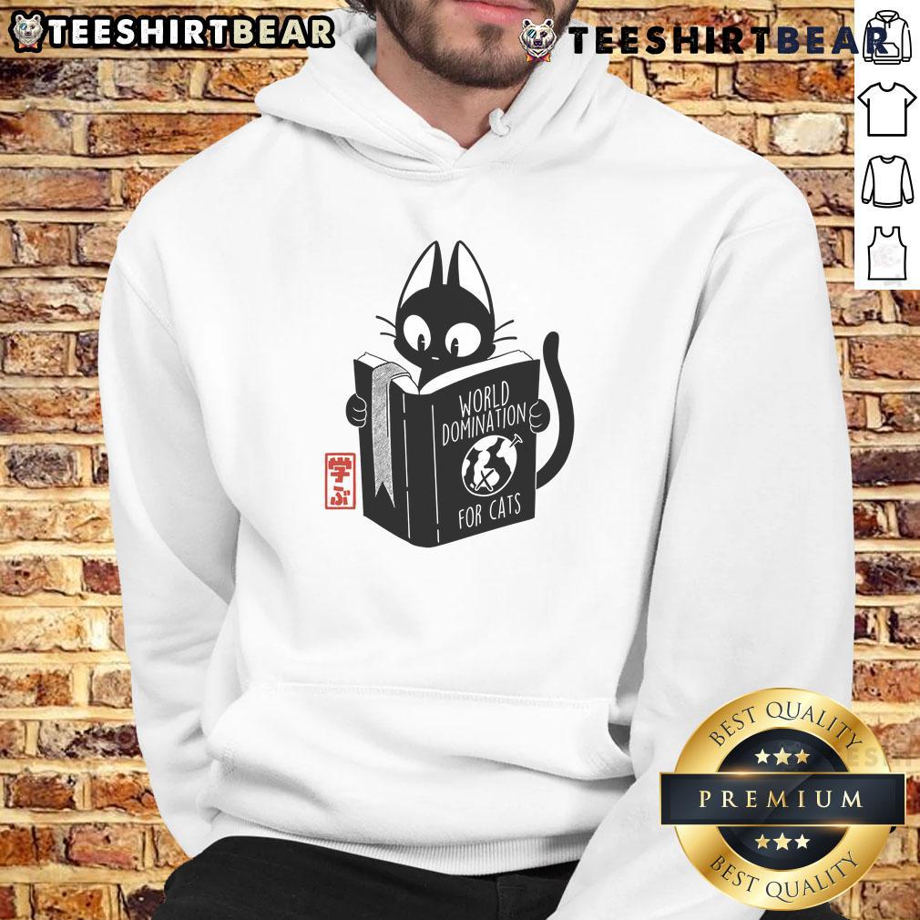 Funny World Domination For Cats Book Cute Hoodie Cute hoodie featuring the 'Funny World Domination for Cats' book cover, perfect for cat lovers and humor enthusiasts.