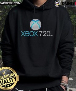 Funny Xbox 720 hoodie featuring a playful design, perfect for gamers looking to showcase their humor and style.