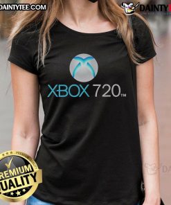 Funny Xbox 720 Ladies Tee featuring a humorous graphic design, perfect for gamers and Xbox fans looking for stylish apparel.