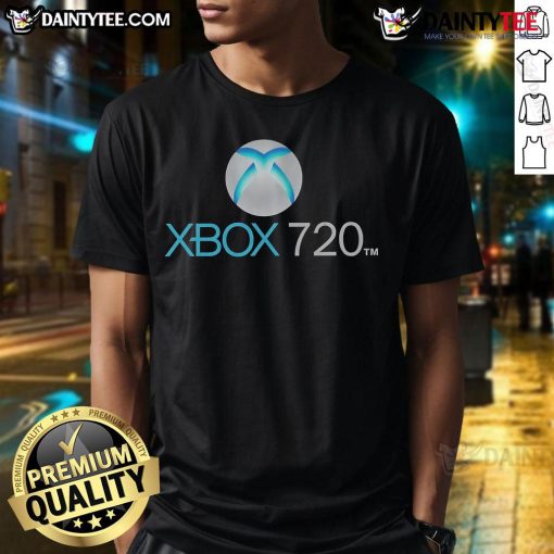 Funny Xbox 720 T-Shirt featuring a humorous graphic design, perfect for gamers and Xbox enthusiasts.