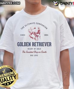 Alt Text: Golden Retriever Ultimate Companion T-Shirt featuring a cute dog graphic, perfect for pet lovers and dog enthusiasts.
