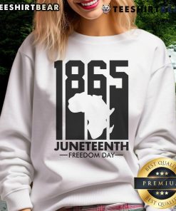 Alt Text: 1965 Juneteenth Freedom Day sweatshirt showcasing vibrant colors and historical significance, perfect for celebrations.