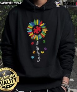Good Accept Understand Love Hoodie in soft fabric, showcasing a positive message for casual wear and self-expression.