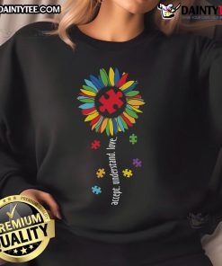 Cozy Good Accept Understand Love sweatshirt in soft fabric, perfect for casual wear and spreading positivity.