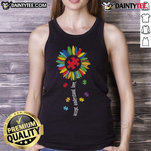 Good Accept Understand Love tank top featuring a stylish design perfect for casual wear and expressing positivity.