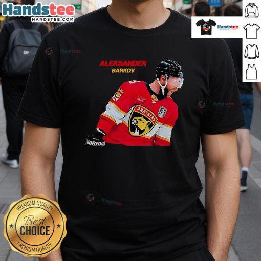 Good Aleksander Barkov Florida Panthers Hockey T-Shirt featuring team colors and player graphic for fans.
