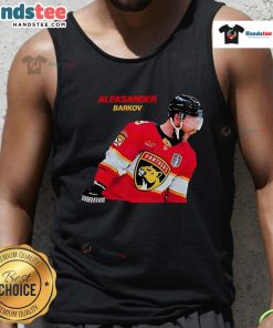 Good Aleksander Barkov Florida Panthers hockey tank top featuring team colors and player graphics for fans.