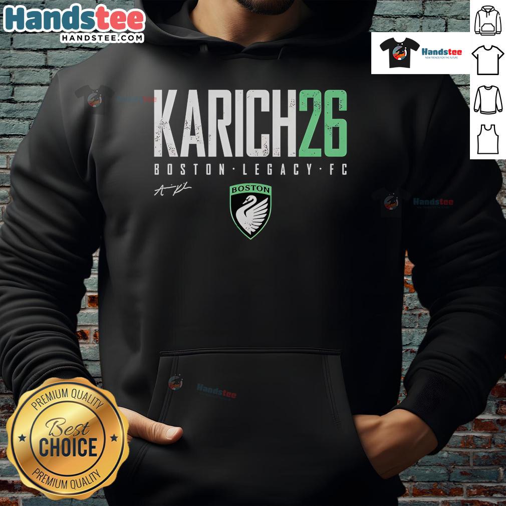 Good Annie Karich Boston Legacy Fc Elite Hoodie Good Annie Karich wearing Boston Legacy FC Elite Hoodie, showcasing team spirit and style in sports apparel.