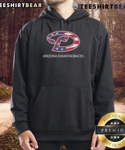 Good Arizona Diamondbacks 4th of July hoodie featuring patriotic colors and team logo, perfect for baseball fans.