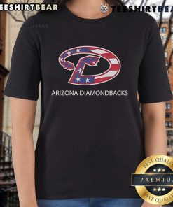 Good Arizona Diamondbacks 4th of July ladies tee featuring vibrant team colors and festive design for baseball fans.