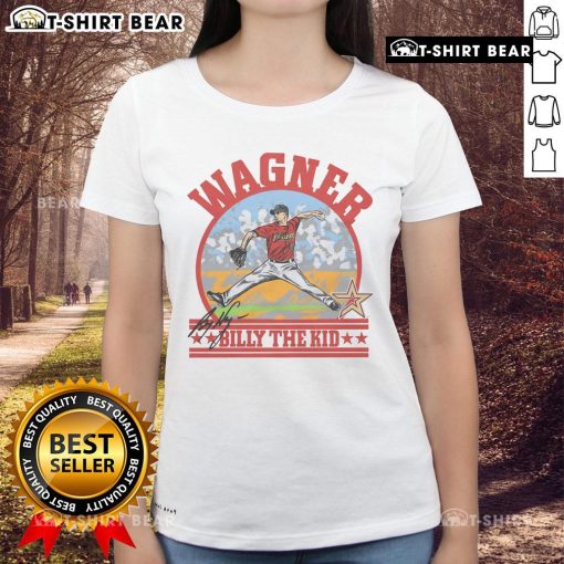 Good Astros Billy Wagner signature tee for ladies featuring 'Billy the Kid' design, perfect for Houston baseball fans.