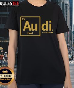 Good Audi Crooks Gold Ladies Tee featuring stylish design and premium fabric for a fashionable look.